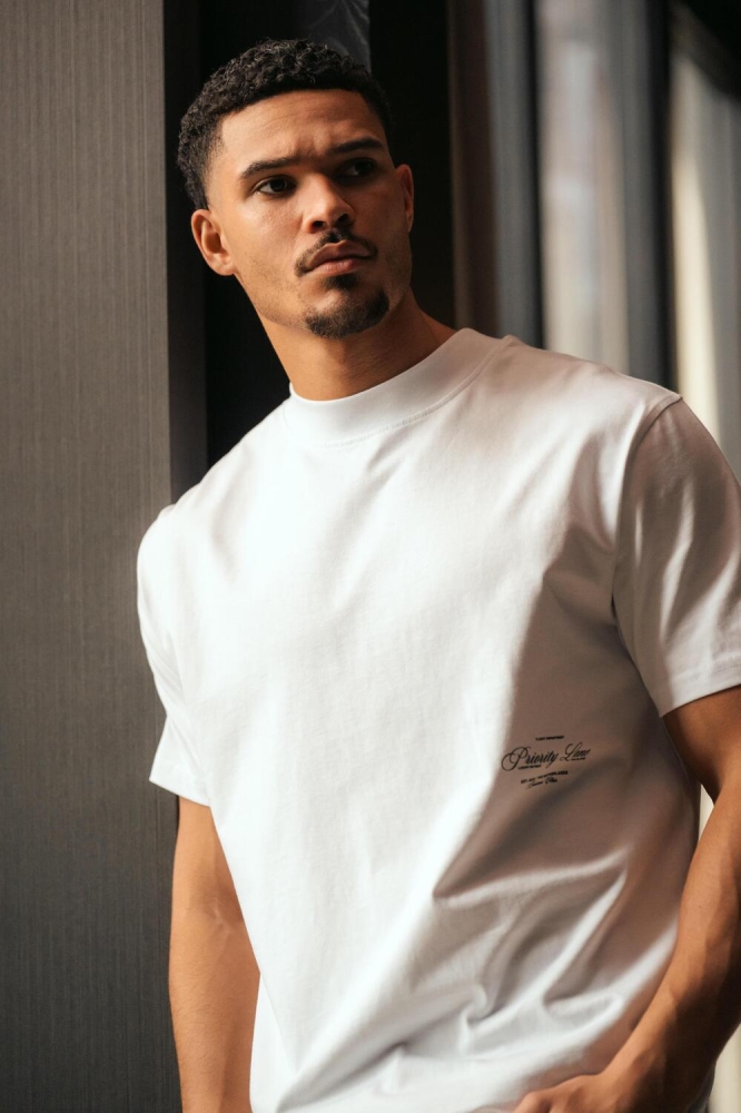 PRIORITY T SHIRT MM1 PS25 37 100 WHITE